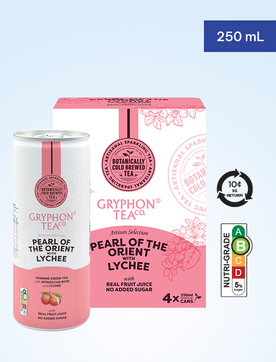 Gryphon Tea  Sparkling Tea   Pearl of the Orient with Lychee   250ml (BCRS)